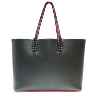 Christian Louboutin Kabata Small Tote Bag Leather Black Red